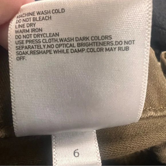 Uniqlo U Brown Denim Wide Leg Cropped Highwaisted 100% Cotton Pants Size 6 - Picture 13 of 13